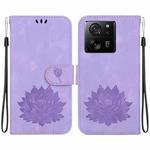 For Xiaomi 13T / 13T Pro Lotus Embossed Leather Phone Case(Purple)