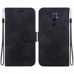 For Xiaomi Poco M2 Lotus Embossed Leather Phone Case(Black)