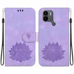 For Xiaomi Poco C50 / Poco C51 Lotus Embossed Leather Phone Case(Purple)