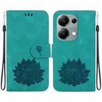 For Xiaomi Poco M6 Pro 4G Lotus Embossed Leather Phone Case(Green)