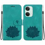 For OnePlus Nord 3 / Ace 2V Lotus Embossed Leather Phone Case(Green)