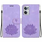 For OnePlus Nord CE 2 5G Lotus Embossed Leather Phone Case(Purple)