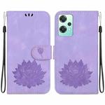 For OnePlus Nord CE 2 Lite 5G Lotus Embossed Leather Phone Case(Purple)