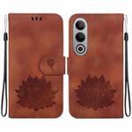 For OnePlus Nord CE4 Lotus Embossed Leather Phone Case(Brown)