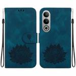 For OnePlus Nord CE4 Lotus Embossed Leather Phone Case(Dark Blue)