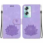 For OnePlus Nord N30 SE Lotus Embossed Leather Phone Case(Purple)