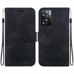 For OnePlus Nord N20 SE Lotus Embossed Leather Phone Case(Black)