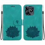 For Realme Narzo N53 / Note 50 Lotus Embossed Leather Phone Case(Green)