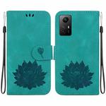 For Xiaomi Redmi Note 12S Lotus Embossed Leather Phone Case(Green)