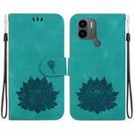 For Xiaomi Redmi A1+ / A2+ Lotus Embossed Leather Phone Case(Green)