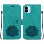 For Xiaomi Redmi A1 / A2 Lotus Embossed Leather Phone Case(Green)