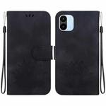 For Xiaomi Redmi A1 / A2 Lotus Embossed Leather Phone Case(Black)