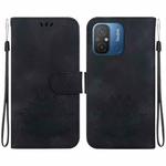 For Xiaomi Redmi 12C / 11A Lotus Embossed Leather Phone Case(Black)