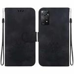 For Redmi Note 11 Pro 4G / 5G Global Lotus Embossed Leather Phone Case(Black)