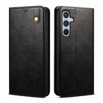 For Samsung Galaxy S25 5G Oil Wax Crazy Horse Texture Leather Phone Case(Black)