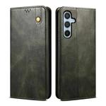 For Samsung Galaxy S25+ 5G Oil Wax Crazy Horse Texture Leather Phone Case(Green)