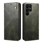 For Samsung Galaxy S25 Ultra 5G Oil Wax Crazy Horse Texture Leather Phone Case(Green)