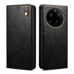 For Xiaomi 15 Ultra Oil Wax Crazy Horse Texture Leather Phone Case(Black)