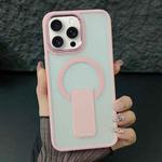 For iPhone 15 Pro Max Acrylic + TPU MagSafe Holder Phone Case(Pink)