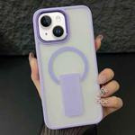 For iPhone 15 Plus / 14 Plus Acrylic + TPU MagSafe Holder Phone Case(Lavender Purple)