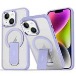 For iPhone 14 / 13 Acrylic Hybrid TPU MagSafe Holder Phone Case(Lavender Purple)