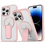 For iPhone 14 Pro Acrylic + TPU MagSafe Holder Phone Case(Pink)