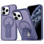 For iPhone 11 Pro Acrylic + TPU MagSafe Holder Phone Case(Dark Night Purple)