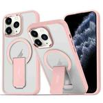 For iPhone 11 Pro Acrylic Hybrid TPU MagSafe Holder Phone Case(Pink)