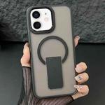 For iPhone 11 Acrylic + TPU MagSafe Holder Phone Case(Black)