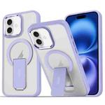 For iPhone 16 Plus Acrylic Hybrid TPU MagSafe Holder Phone Case(Lavender Purple)