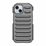 For iPhone 15 Plus Capsule Series Candy Color TPU Phone Case(Transparent Grey)