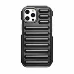 For iPhone 12 Pro Max Capsule Series Candy Color TPU Phone Case(Black)