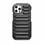 For iPhone 12 Pro Capsule Series Candy Color TPU Phone Case(Black)