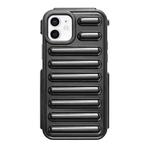 For iPhone 12 Capsule Series Candy Color TPU Phone Case(Black)