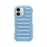 For iPhone 16 Capsule Series Candy Color TPU Phone Case(Blue)