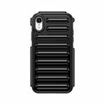 For iPhone XR Capsule Series Candy Color TPU Phone Case(Black)