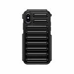 For iPhone X / XS Capsule Series Candy Color TPU Phone Case(Black)