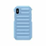 For iPhone X / XS Capsule Series Candy Color TPU Phone Case(Blue)