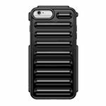 For iPhone 6 Plus Capsule Series Candy Color TPU Phone Case(Black)