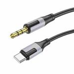 Borofone BL19 AUX Creator Audio Cable, 3.5mm to Type-C Cable(Black)