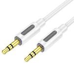 Borofone BL20 True Sound AUX Silicone Audio Cable, 3.5mm to 3.5mm Cable(White)