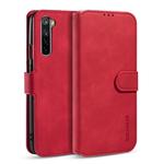 For OnePlus Nord DG.MING Retro Oil Side Horizontal Flip Case with Holder & Card Slots & Wallet(Red)