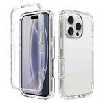 For iPhone 16 Pro Max Clear TPU Hybrid PC Shockproof Phone Case(Transparent)