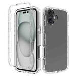 For iPhone 16 Plus Clear TPU Hybrid PC Shockproof Phone Case(Transparent)