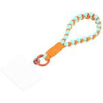 Mobile Phone Anti-lost Braided Short Lanyard(Orange + Blue)