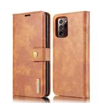 For Samsung Galaxy Note20 Ultra DG.MING Crazy Horse Texture Flip Detachable Magnetic Leather Case with Holder & Card Slots & Wallet(Brown)