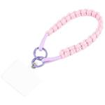 Universal Phone Anti-lost Braided Knotted Short Lanyard(Pink + Purple)