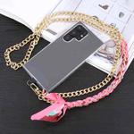 Mobile Phone Anti-lost Silk Scarf Half Pack Long Lanyard(Rose Red)