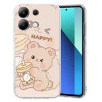 For Xiaomi Redmi Note 13 Pro 5G Colored Drawing Pattern Transparent TPU Phone Case(Bear)