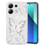 For Xiaomi Redmi Note 13 Pro 5G Colored Drawing Pattern Transparent TPU Phone Case(Butterflies)